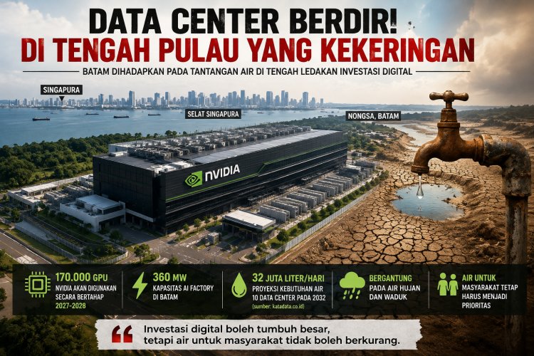 Data Center Berdiri di Tengah Pulau yang Kekeringan, Batam Harus Memilih Investasi atau Menjaga Air?