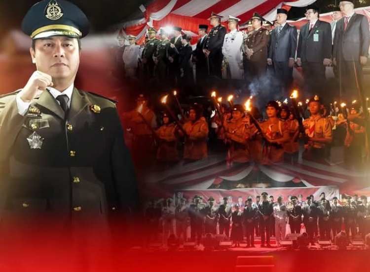 Pawai Obor/Taptu Semarakkan HUT ke-81 Kemerdekaan RI, Kejari Batam Tegaskan Semangat Nasionalisme