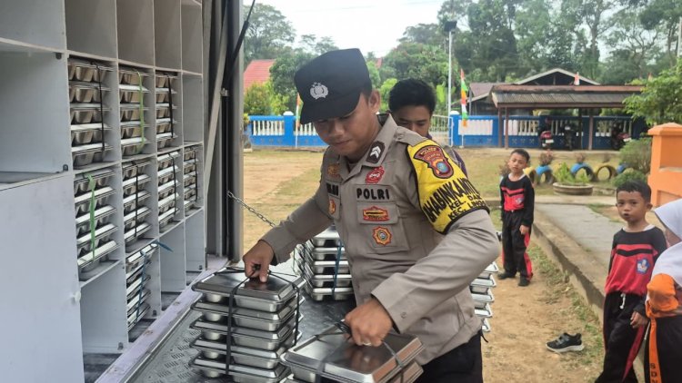 Polres Lingga Salurkan 1.584 Porsi Makan Bergizi Gratis untuk Anak dan Masyarakat