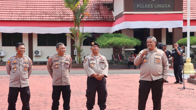 Polres Lingga Perkuat Kesiapan Personel Hadapi Pengamanan Massa