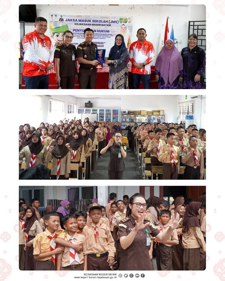 Jaksa Masuk Sekolah di SMPN 38 Batam, Pelajar Diajak Kenali Hukum Sejak Dini