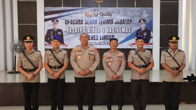 Polres Lingga Rotasi Dua Pejabat, Kapolres Pahala Tekankan Profesionalisme dan Integritas