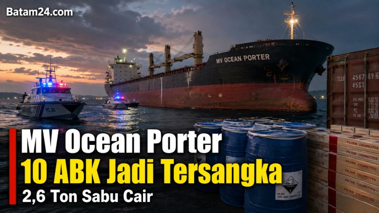 10 ABK MV Ocean Porter Jadi Tersangka, BNN Dalami Jaringan 2,6 Ton Sabu Cair