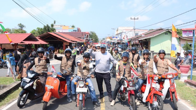 5.000 Warga Padati Pawai Karnaval HUT ke-81 RI di Dabo Singkep, Polres Lingga Kerahkan 52 Personel