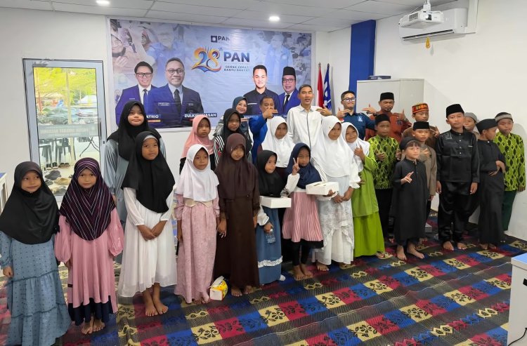 HUT ke-28 PAN, DPW PAN Kepri Santuni 50 Anak Yatim di Rumah PAN Kepri