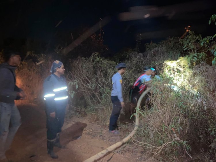 Kebakaran Lahan Eks PT Bintan Bumi Persada di Singkep Barat Hanguskan Sekitar 4 Hektare