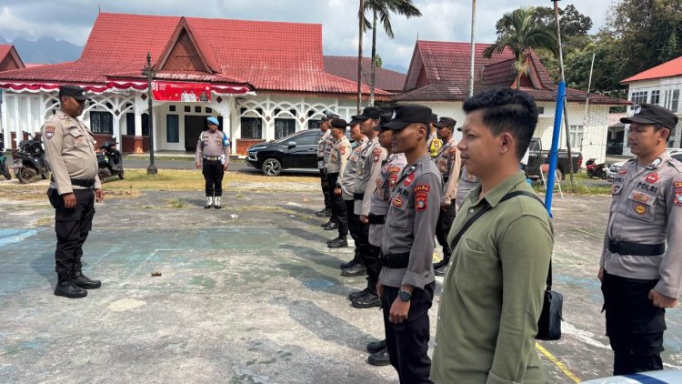 Polsek Daik Lingga Siapkan 18 Personel Kawal RDP dan Aksi Penyampaian Aspirasi Pemuda