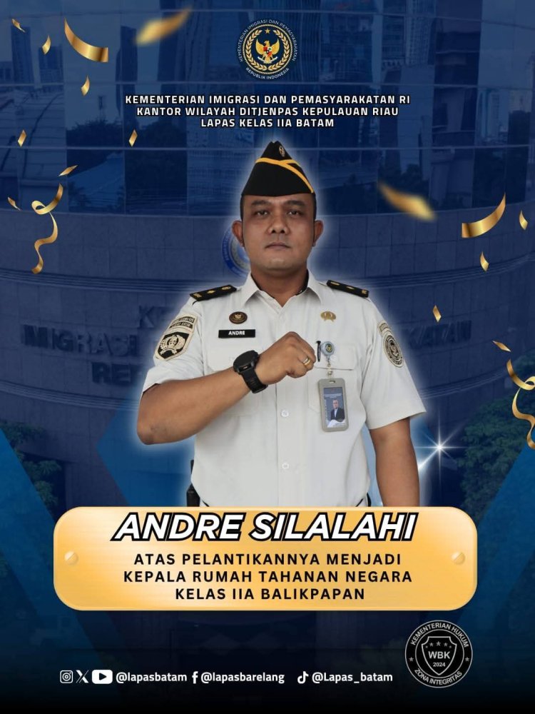 Tim Batam24 Sampaikan Ucapan Selamat atas Pelantikan Andre Silalahi sebagai Karutan Kelas IIA Balikpapan