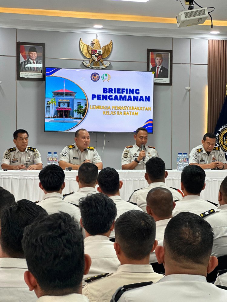 Perkuat Pengamanan, Lapas Batam Tekankan Integritas dan Kekompakan Petugas