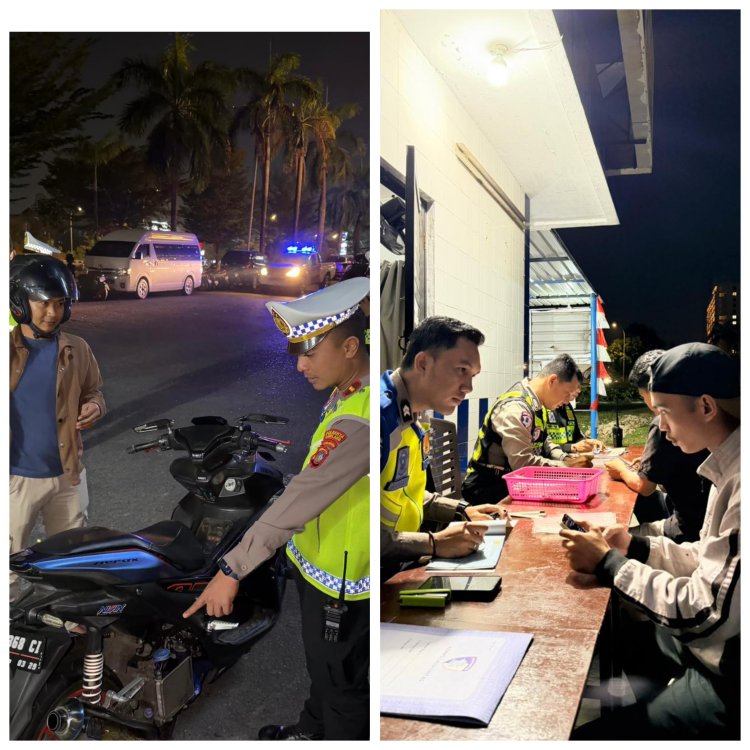Patroli Tengah Malam Polresta Barelang Sasar Balap Liar dan Knalpot Brong, 21 Kendaraan Ditindak