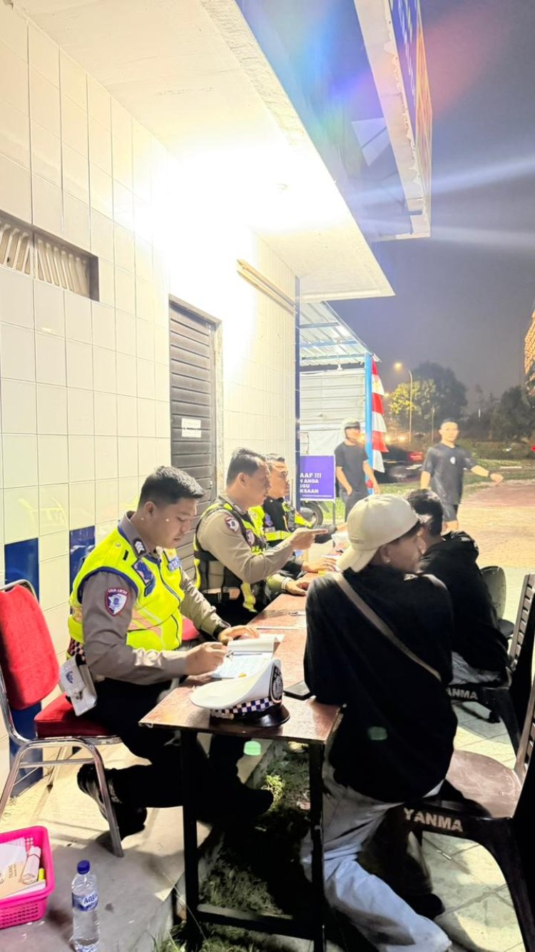 Patroli Dini Hari Polresta Barelang Sasar Balap Liar, 38 Motor Knalpot Brong Ditindak
