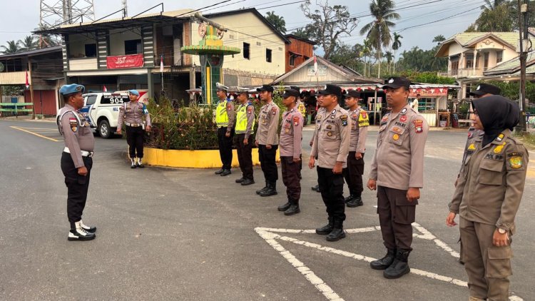 Polsek Daik Lingga Kerahkan 19 Personel Amankan Fun Run Kecamatan Lingga