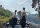 Gerak Cepat Samapta Polres Lingga Padamkan Karhutla di Berindat, Api Berhasil Dikendalikan