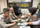 Sambut HUT Lalu Lintas Bhayangkara ke-71, Satlantas Polres Lingga Gelar Bakti Kesehatan untuk Personel