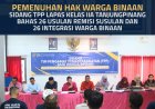 Lapas Tanjungpinang Bahas 52 Usulan Hak Warga Binaan dalam Sidang TPP