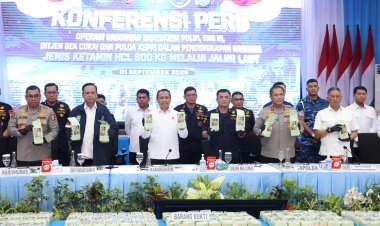 Bareskrim Polri dan Tim Gabungan Bongkar Penyelundupan 800 Kg Ketamin HCL di Perairan Kepri