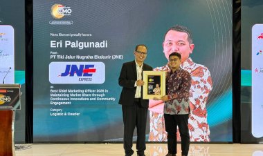 Eri Palgunadi Sabet Best CMO Award 2026, JNE Dinilai Sukses Pertahankan Pangsa Pasar