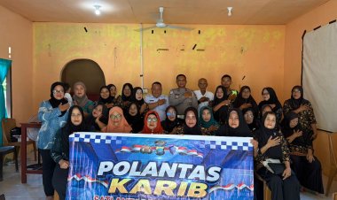 Satlantas Polres Lingga Bekali Ibu-Ibu PKK Desa Berindat dengan Edukasi Safety Riding