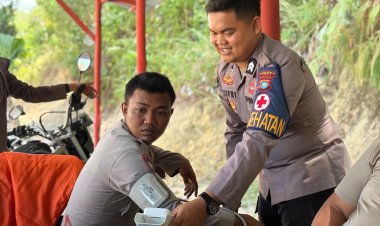 Antisipasi Karhutla, Polsek Singkep Barat Pastikan Personel Sehat dan Siap Bertugas