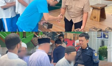 Jumat Berkah, Rutan Batam Bagikan Snack untuk Warga Binaan Usai Salat Jumat
