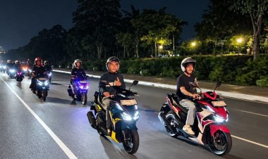 82 Bikers Honda Batam Ramaikan Vario Evo Night Ride, Gabungkan City Rolling dan Gathering Komunitas