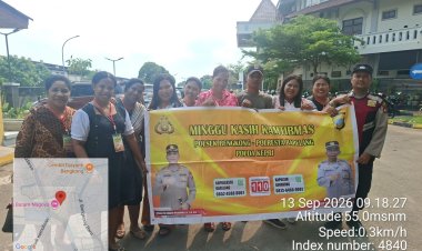 Minggu Kasih di Gereja Santo Damean, Polsek Bengkong Serap Aspirasi Jemaat