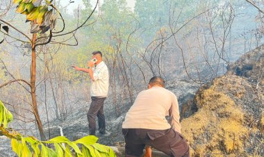 Polsek Gunung Kijang Respons Cepat Informasi Karhutla di Bukit Piatu