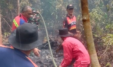 Tim Gabungan Padamkan Kebakaran Lahan di Desa Mepar, Setengah Hektare Area Terbakar