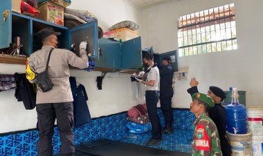 Sinergi TNI-Polri dan Lapas Dabo Singkep, Razia Hunian Warga Binaan Temukan Sejumlah Barang Terlarang