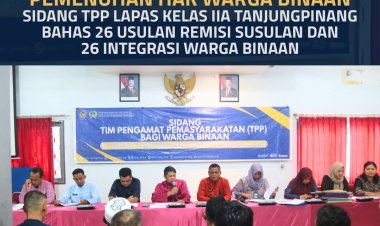 Lapas Tanjungpinang Bahas 52 Usulan Hak Warga Binaan dalam Sidang TPP