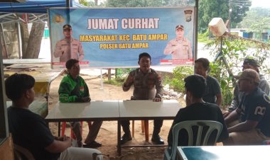 Jumat Curhat di Tanjung Sengkuang, Polsek Batu Ampar Ajak Warga Perkuat Sinergi Jaga Kamtibmas