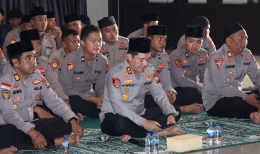 Polres Lingga Ikuti Ngaji Kebangsaan Bersama Kapolri dan Gus Baha