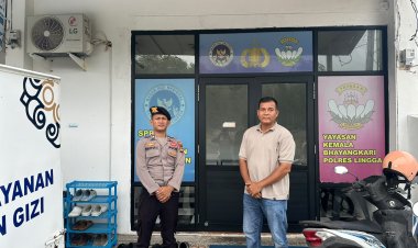 Polres Lingga Pastikan Pengamanan SPPG Yayasan Kemala Bhayangkari di Singkep Berjalan Kondusif