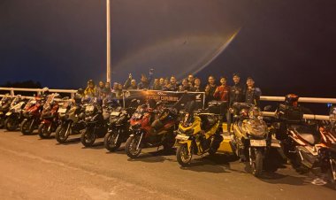 Riding Malam 83 Km, 20 Bikers HAI Chapter Batam Jelajahi Jalur Barelang