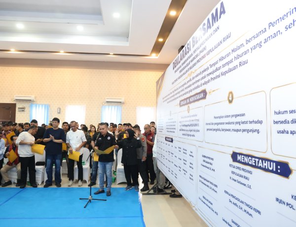 Pengusaha Hiburan Malam Se-Kepri Teken Pakta Integritas, Tegaskan Perang terhadap Narkoba