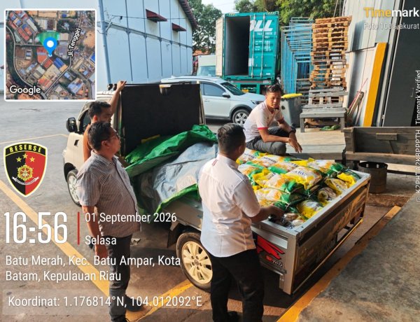 Satreskrim Polresta Barelang Bersinergi dengan Bulog Gelar Gerakan Pangan Murah di Batu Merah