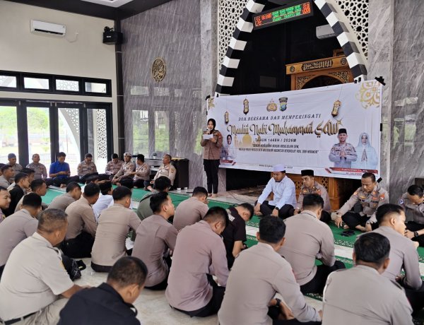 Maulid Nabi 1448 H, Polres Lingga Tekankan Akhlak Rasulullah sebagai Pedoman Personel
