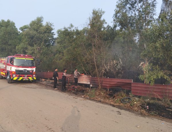 Polda Kepri Bergerak Cepat Padamkan Karhutla di Galang dan Nongsa