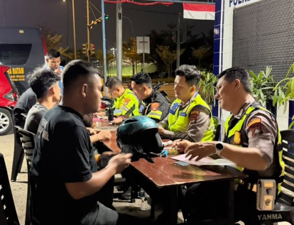 Polresta Barelang Gencarkan Patroli Dini Hari, 30 Motor Knalpot Brong Ditindak