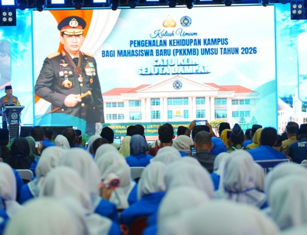 Kapolri Ajak Mahasiswa UMSU Bijak Bermedia Sosial dan Siap Hadapi Era AI