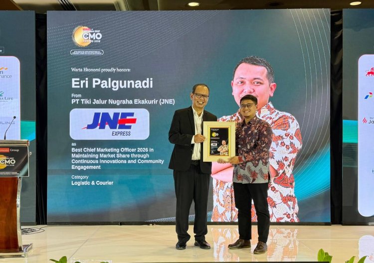 Eri Palgunadi Sabet Best CMO Award 2026, JNE Dinilai Sukses Pertahankan Pangsa Pasar