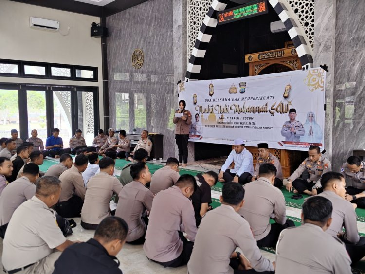 Maulid Nabi 1448 H, Polres Lingga Tekankan Akhlak Rasulullah sebagai Pedoman Personel