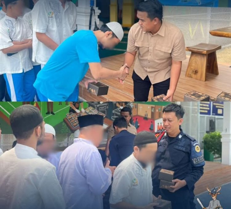 Jumat Berkah, Rutan Batam Bagikan Snack untuk Warga Binaan Usai Salat Jumat