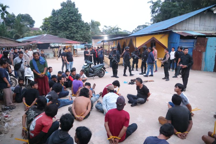 KRYD Polda Kepri Sasar Kampung Madani, 114 Orang Diamankan Diduga Terkait Narkoba