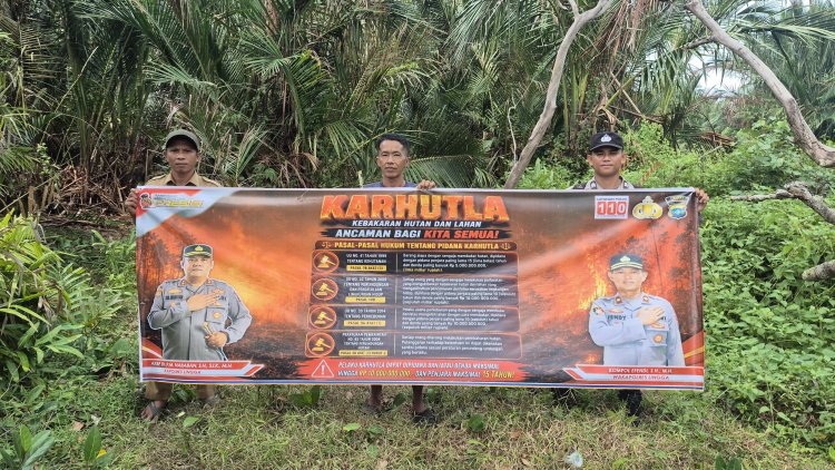 Polsek Daik Lingga Ingatkan Warga Merawang Waspadai Karhutla dan Cuaca Ekstrem