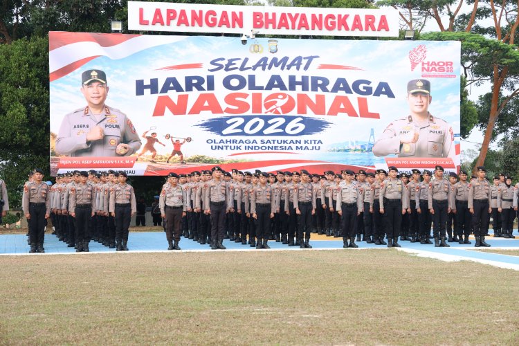 Polda Kepri Peringati HAORNAS ke-43, Personel Didorong Terapkan Gaya Hidup Aktif
