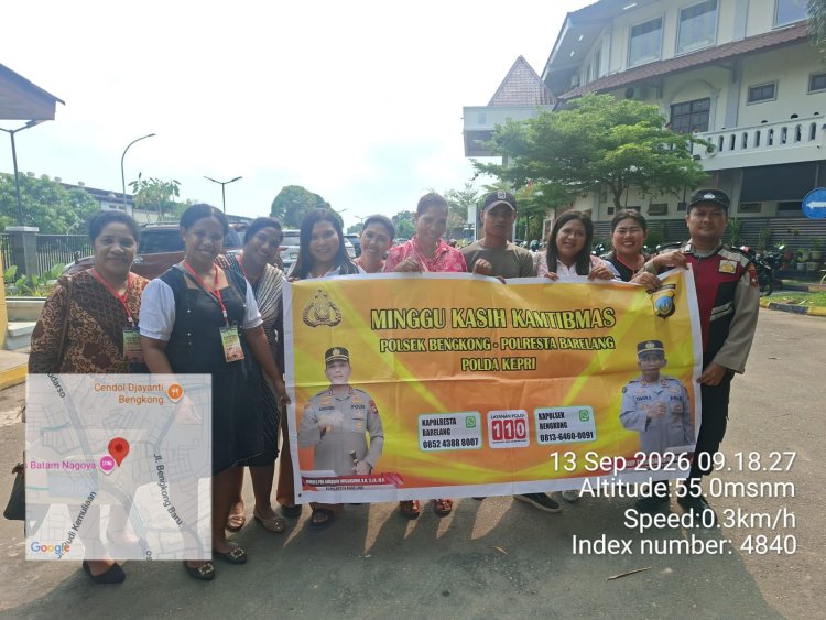 Minggu Kasih di Gereja Santo Damean, Polsek Bengkong Serap Aspirasi Jemaat