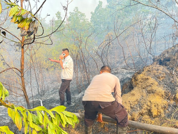 Polsek Gunung Kijang Respons Cepat Informasi Karhutla di Bukit Piatu