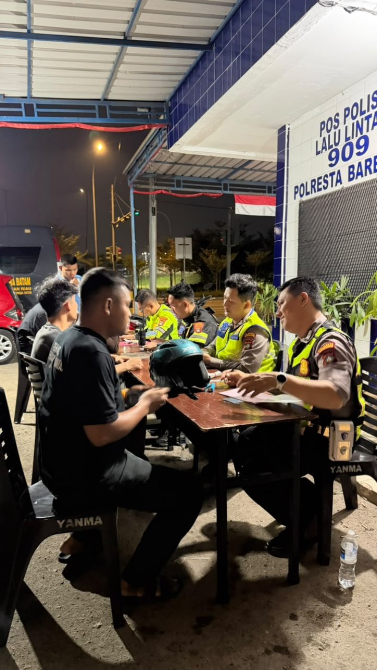 Polresta Barelang Gencarkan Patroli Dini Hari, 30 Motor Knalpot Brong Ditindak
