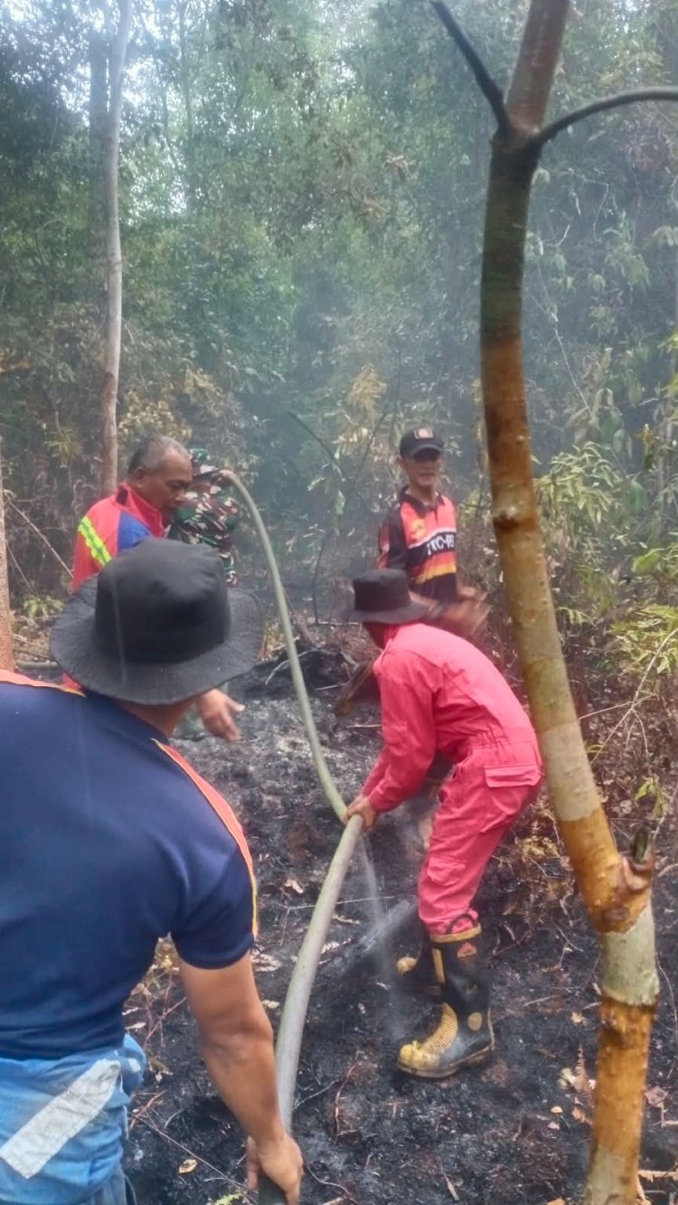 Tim Gabungan Padamkan Kebakaran Lahan di Desa Mepar, Setengah Hektare Area Terbakar